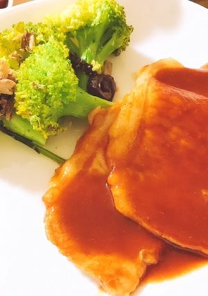 生姜焼きのお肉でポークチャップ-レシピのメイン写真