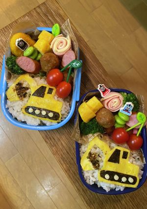 ショベルカー弁当-レシピのメイン写真