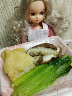 リカちゃん♡揚げさん椎茸小松菜の軸煮物-レシピのメイン写真