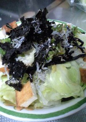 厚揚げ☆じゃこ☆ごま昆布のねぎサラダ★-レシピのメイン写真