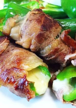 チーズ入りピーマンの牛肉巻き☆-レシピのメイン写真
