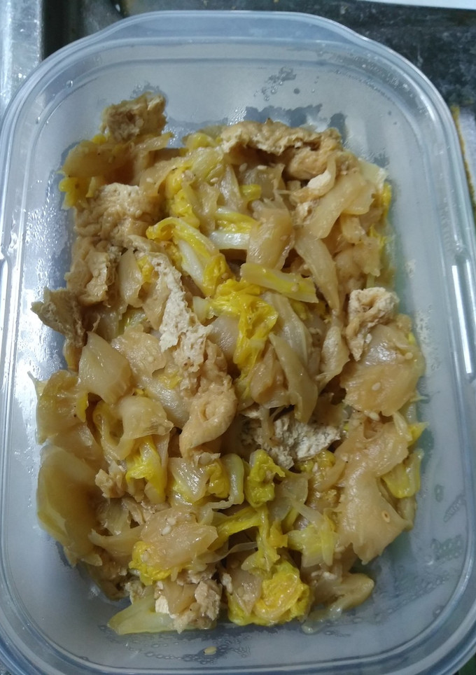 白菜と油揚げのごま油炒め-レシピのメイン写真