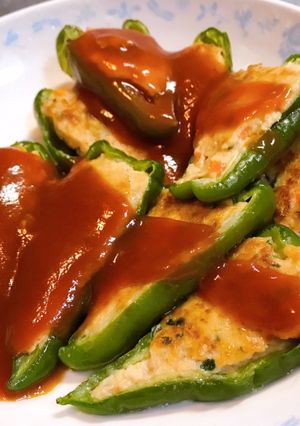 時短！ズボラ？つみれでピーマン肉詰め-レシピのメイン写真