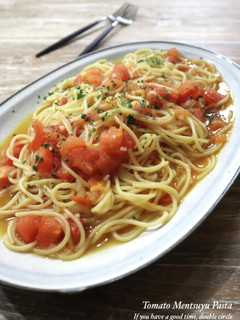 トマトのめんつゆ和風パスタ-レシピのメイン写真
