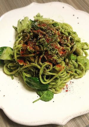 血圧対策絶品ジェノベーゼパスタ-レシピのメイン写真