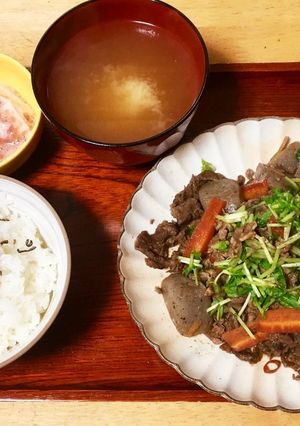 牛肉とこんにゃくのピリ辛煮-レシピのメイン写真