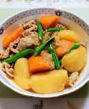 簡単今夜の夕飯！豚バラ肉で肉じゃが！主菜