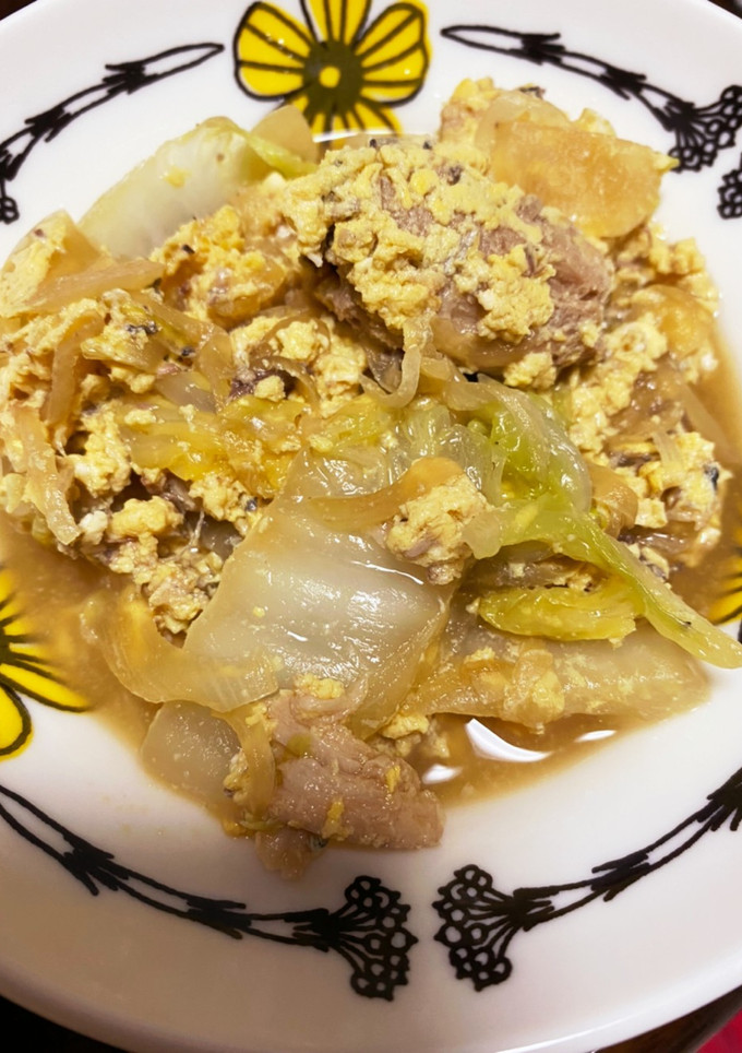 サバ缶と白菜の卵とじ-レシピのメイン写真