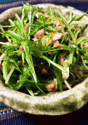 水菜サラダ　ツナ入り簡単サラダ-レシピのメイン写真