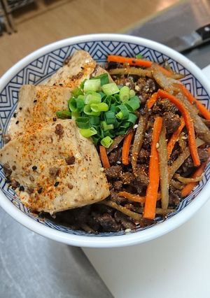 牛ひき肉のきんぴら丼 豆腐入り-レシピのメイン写真