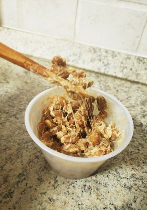 玄米から作る自家製納豆 粘り強め！-レシピのメイン写真