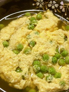簡単グリーンピースの卵とじ-レシピのメイン写真