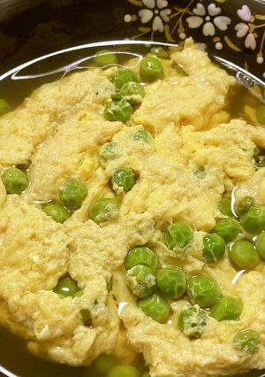 簡単グリーンピースの卵とじ-レシピのメイン写真
