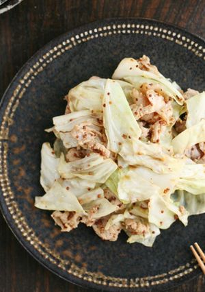 キャベツと豚肉の粒マスタード炒め-レシピのメイン写真