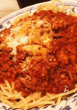 我が家の定番!ミートソーススパゲティ♪-レシピのメイン写真