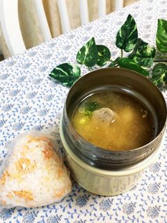 スープジャー弁当☆つみれのお味噌汁-レシピのメイン写真