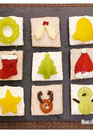 簡単！クリスマス☆フルーツオープンサンド-レシピのメイン写真