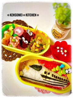 幼稚園のキャラ弁☆新幹線のぞみのお弁当-レシピのメイン写真