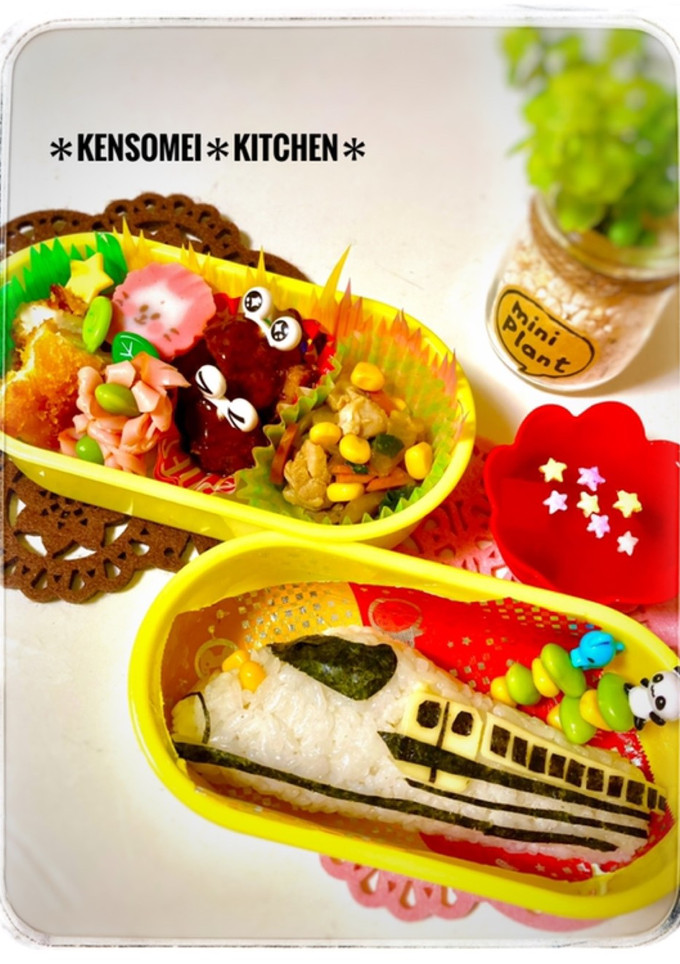 幼稚園のキャラ弁☆新幹線のぞみのお弁当-レシピのメイン写真