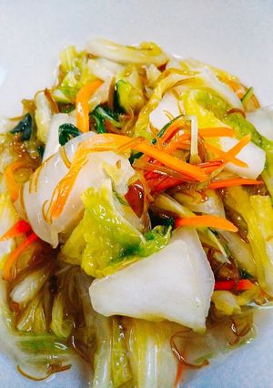 白菜の漬物にトロトロめかぶ昆布～♪-レシピのメイン写真