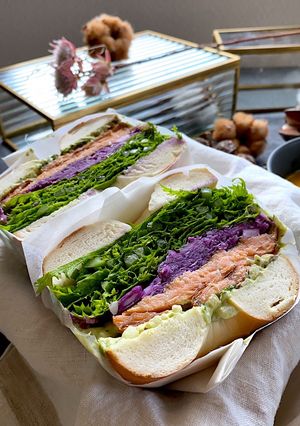 ベーグル de わんぱくサンド_No.6-レシピのメイン写真