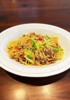 鯖缶とキャベツのペペロンチーノ-レシピのメイン写真
