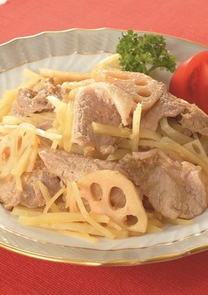 豚肉と根菜のポークジンジャー-レシピのメイン写真