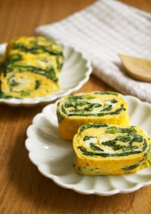ほうれん草入り!出し巻き卵♪-レシピのメイン写真