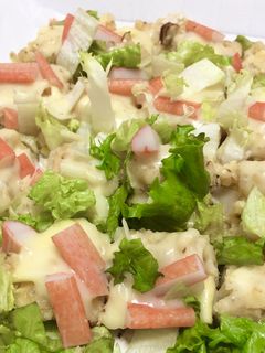 玄米ご飯で健康的なピザ、お好み焼き-レシピのメイン写真