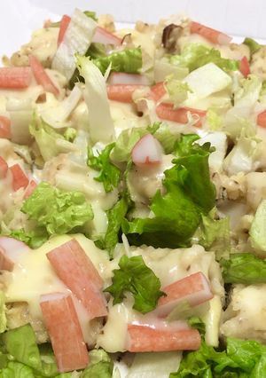 玄米ご飯で健康的なピザ、お好み焼き-レシピのメイン写真
