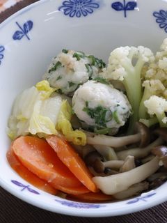 白身魚のつみれ団子と冬野菜の煮もの-レシピのメイン写真