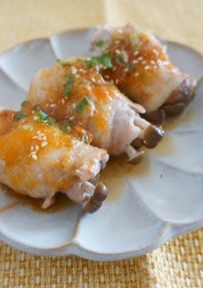 しめじの肉巻きおろし大根ゆず風味-レシピのメイン写真
