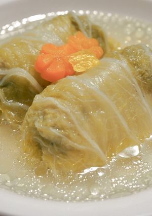 白だしで簡単＊鶏と豆腐のロール白菜-レシピのメイン写真