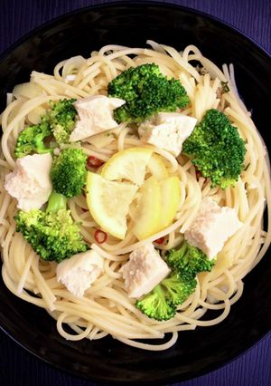 肉無しで*ブロッコリー&塩レモンパスタ-レシピのメイン写真