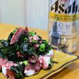 家飲みにお勧め♬タコとわかめの塩ごま和え