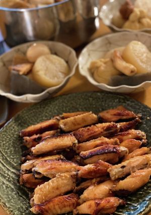 手羽中の香味みそ焼き-レシピのメイン写真