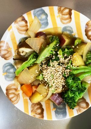 レンジ肉なし根菜たっぷり棒棒鶏味サラダ-レシピのメイン写真