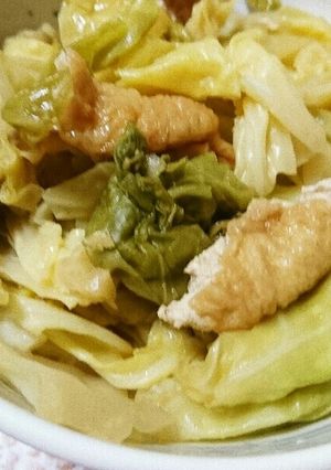 キャベツと油揚げの生姜煮-レシピのメイン写真