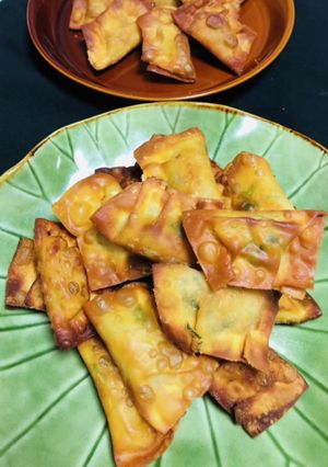納豆とチーズの揚げワンタン!-レシピのメイン写真