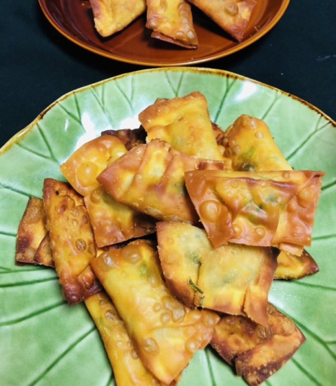納豆とチーズの揚げワンタン!-レシピのメイン写真