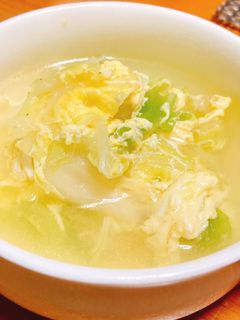 白菜と卵のふんわりスープ-レシピのメイン写真