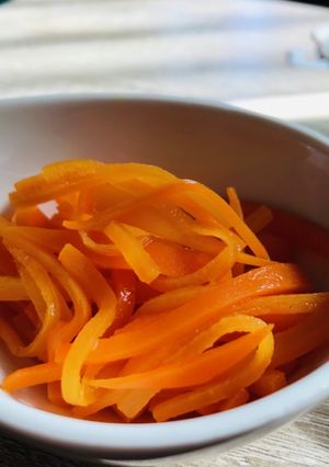 レンジだけで簡単！にんじんの鶏ガラ和え-レシピのメイン写真