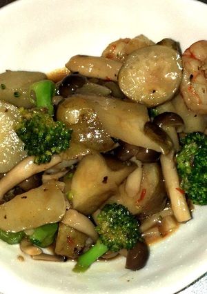 海老と菊芋とブロッコリーの豆板醤炒め-レシピのメイン写真