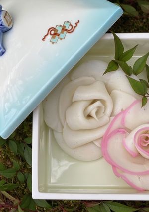 おしゃれおせち　一の重に紅白の薔薇を-レシピのメイン写真