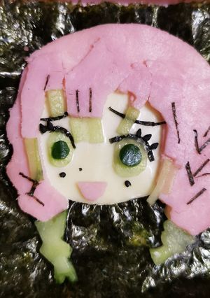 鬼滅キャラ弁〜甘露寺蜜璃ぺたん娘Ver.-レシピのメイン写真