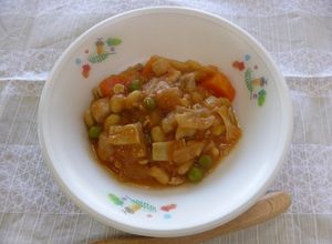 鶏肉と大豆のメキシコ風煮@つくば市幼児食-レシピのメイン写真