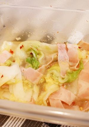 レンジで☆白菜のペペロンチーノ風-レシピのメイン写真