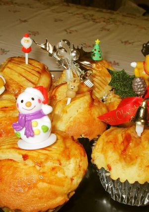 Xmasにふわふわのりんごカップケーキ！-レシピのメイン写真