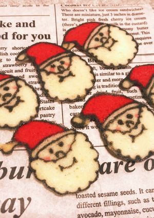 サンタクッキー〔デコ用〕xmasケーキ-レシピのメイン写真