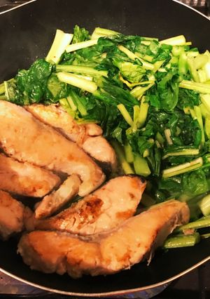 鮭の塩焼きアレンジ玉ねぎソース-レシピのメイン写真